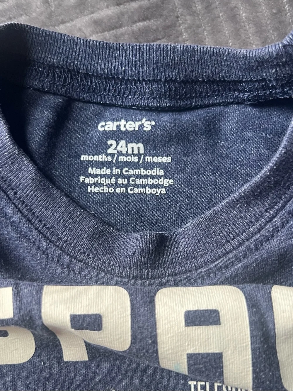 Carter's Navy Space Explorer Graphic Tee with Orange & Teal Accents